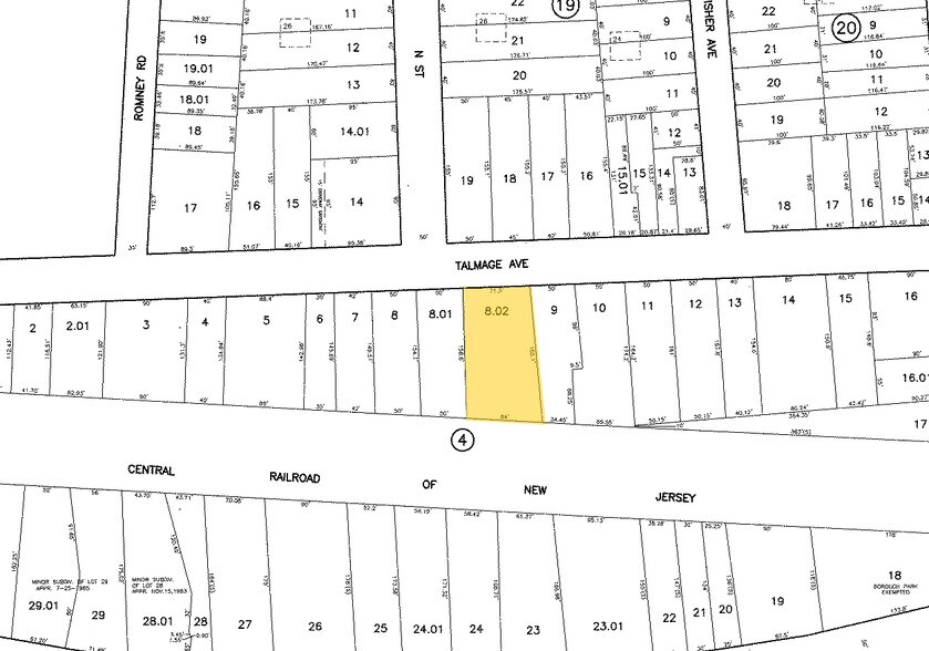 0 Talmage Ave, Bound Brook, NJ à vendre - Plan cadastral – Image 2 sur 2