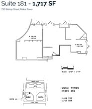 733 Bishop St, Honolulu, HI à louer Plan d’étage– Image 1 sur 1