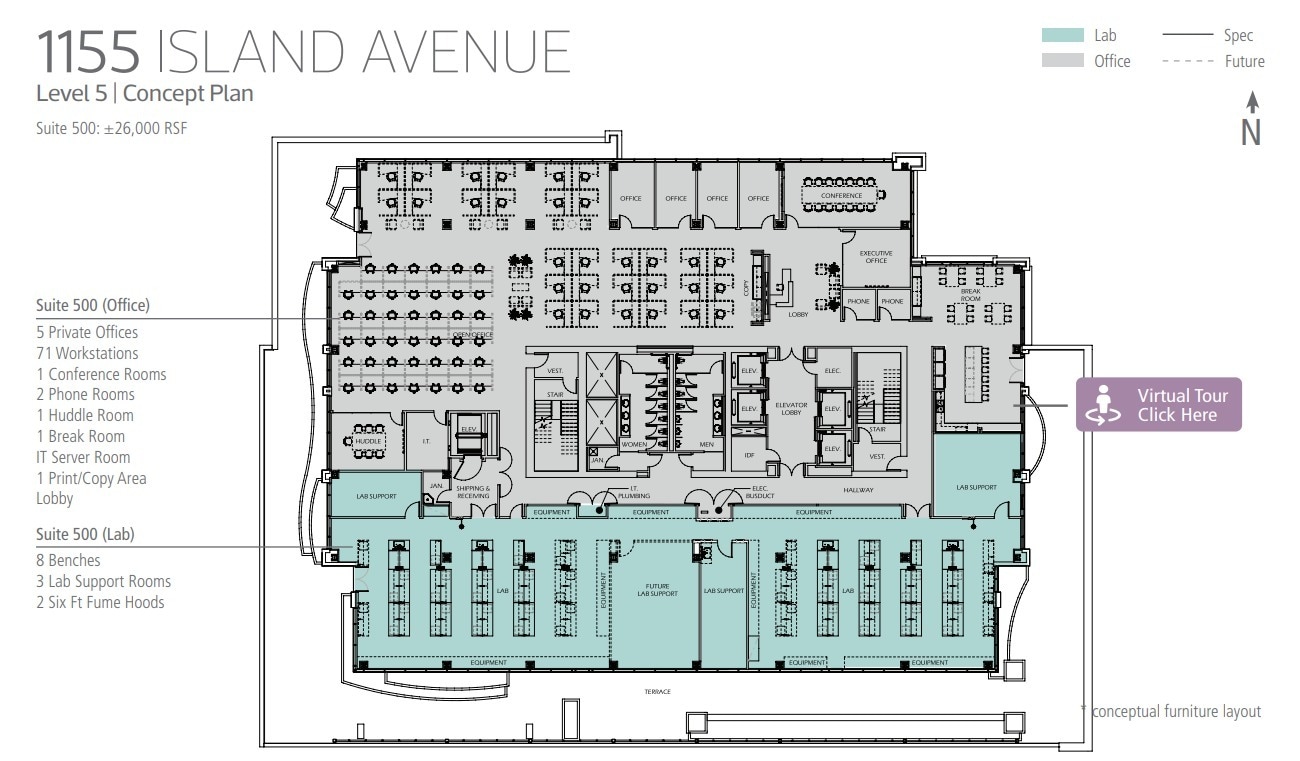 1155 Island Ave, San Diego, CA à louer Plan d’étage– Image 1 sur 1