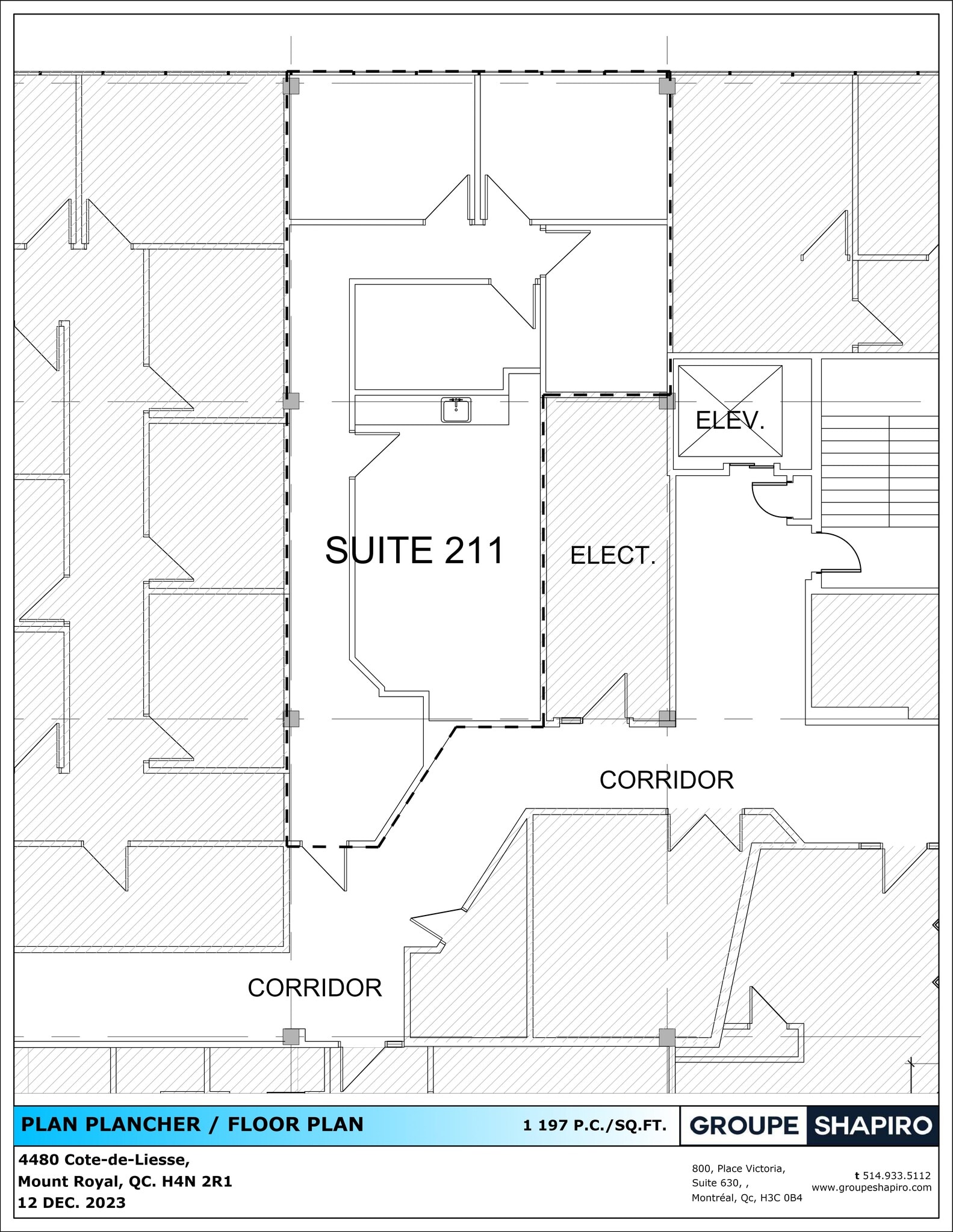 4480 Ch de la Côte-de-Liesse, Mt Royal, QC à louer Plan de site– Image 1 sur 1