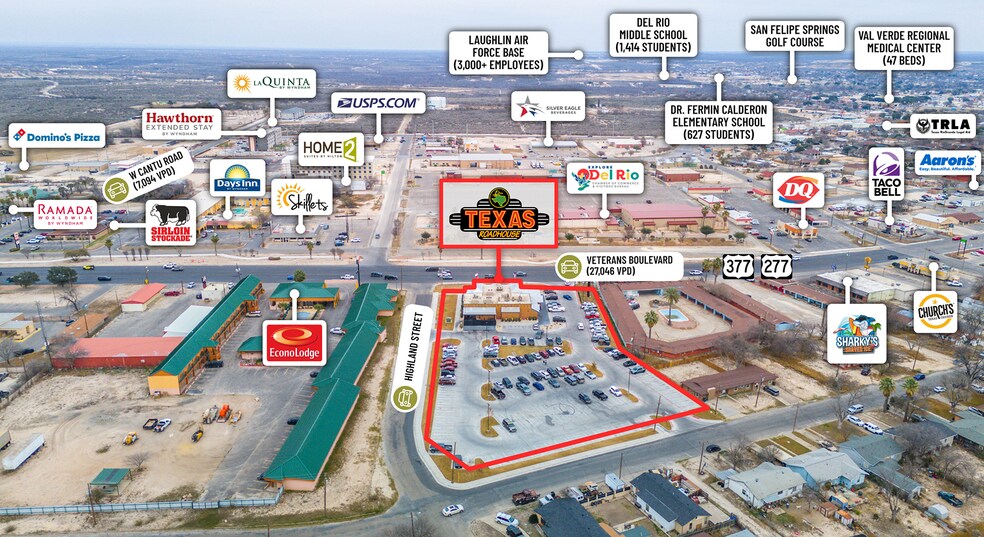 1918 Veterans Blvd, Del Rio, TX à vendre - Photo de l’immeuble – Image 3 sur 7