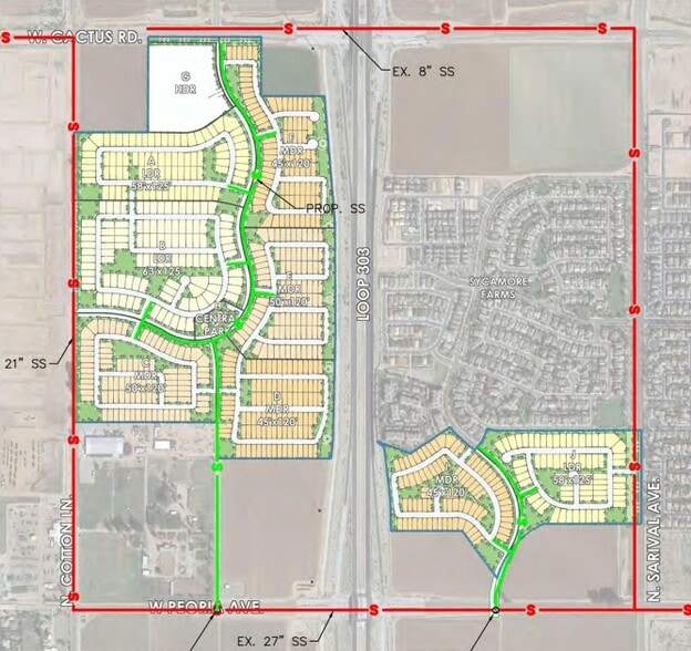 Loop 303 & W Peoria, Surprise, AZ à vendre - Plan de site – Image 2 sur 3