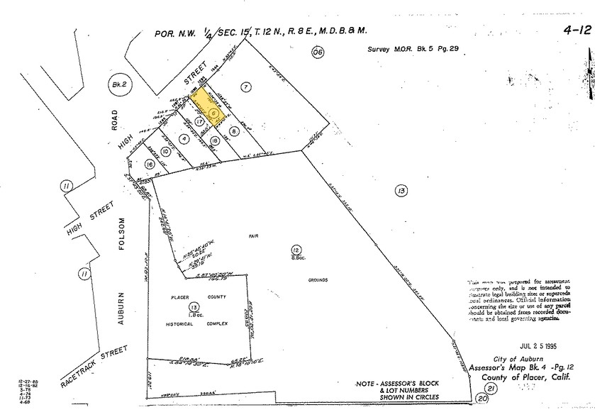 1285 High St, Auburn, CA à louer - Plan cadastral – Image 2 sur 24