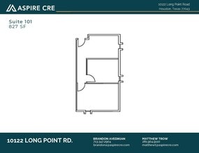 10122 Long Point Rd, Houston, TX à louer Plan d’étage– Image 1 sur 2