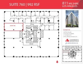 811 Wilshire Blvd, Los Angeles, CA à louer Plan d’étage– Image 1 sur 1