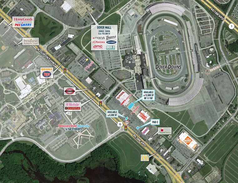 1001 N DuPont Hwy, Dover, DE à louer - Aérien – Image 2 sur 8