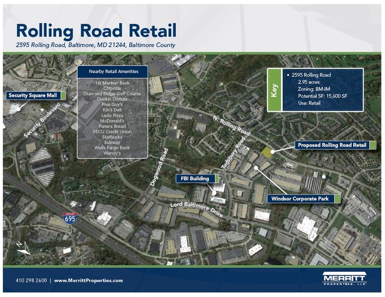 2595 N Rolling Rd, Baltimore, MD à louer - Aérien – Image 2 sur 4