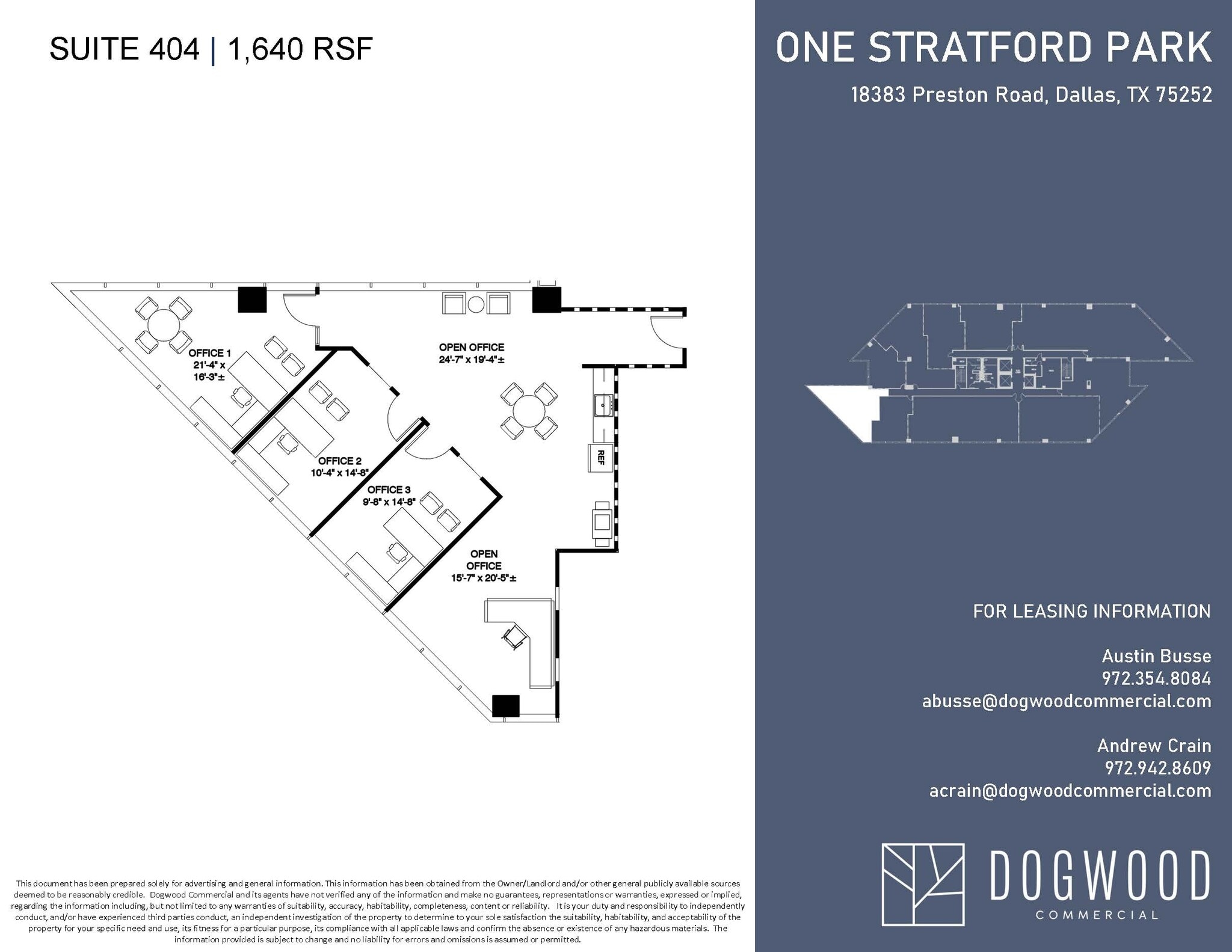 18383 Preston Rd, Dallas, TX à louer Plan d’étage– Image 1 sur 1
