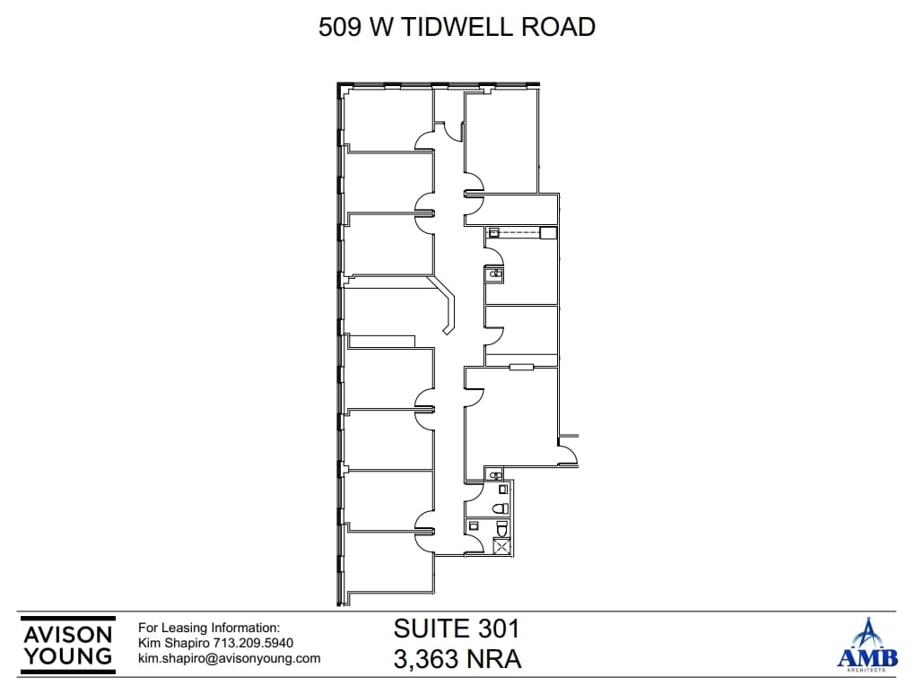 509 W Tidwell Rd, Houston, TX à louer Plan d’étage– Image 1 sur 2