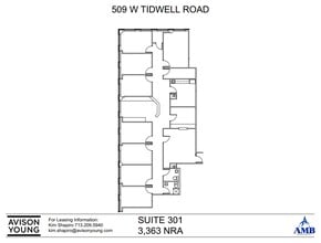 509 W Tidwell Rd, Houston, TX à louer Plan d’étage– Image 1 sur 2