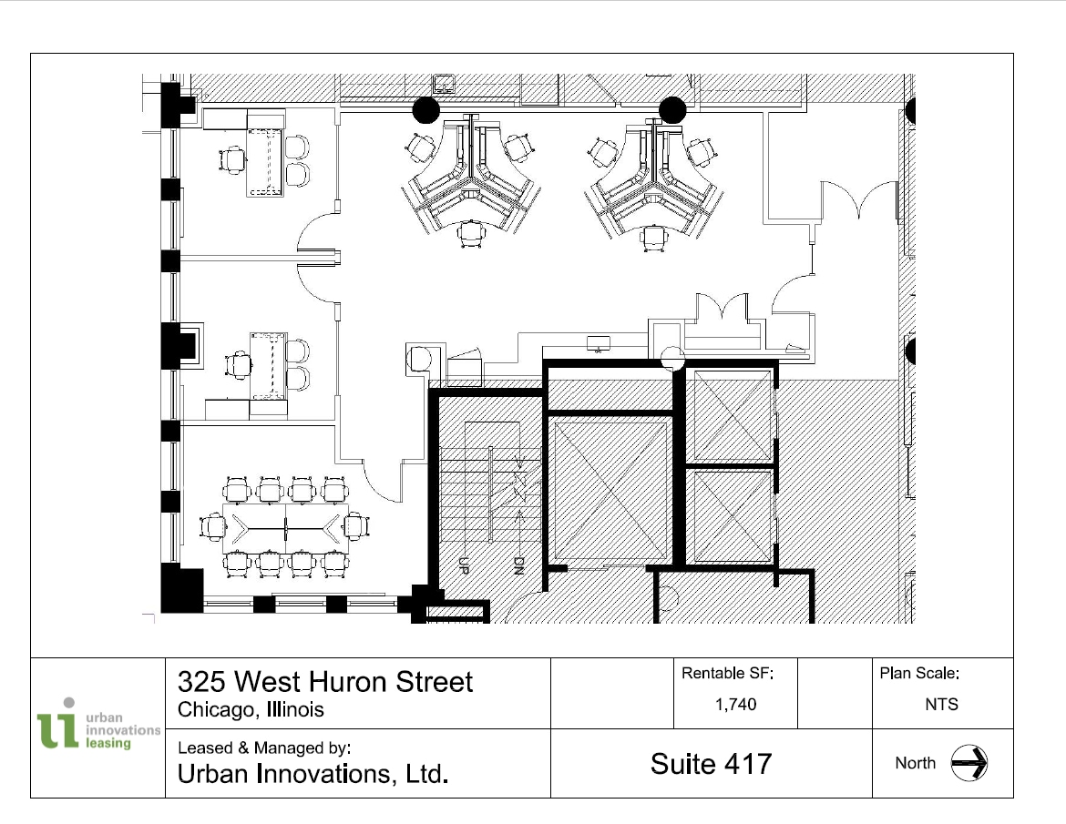 325 W Huron St, Chicago, IL à louer Plan d’étage– Image 1 sur 5
