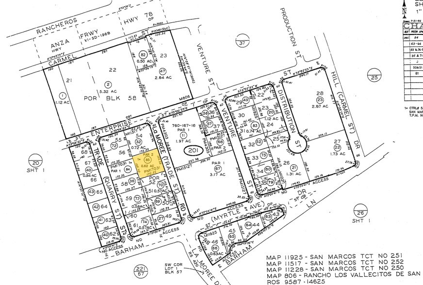 244 La Moree Rd, San Marcos, CA à louer - Plan cadastral – Image 1 sur 4