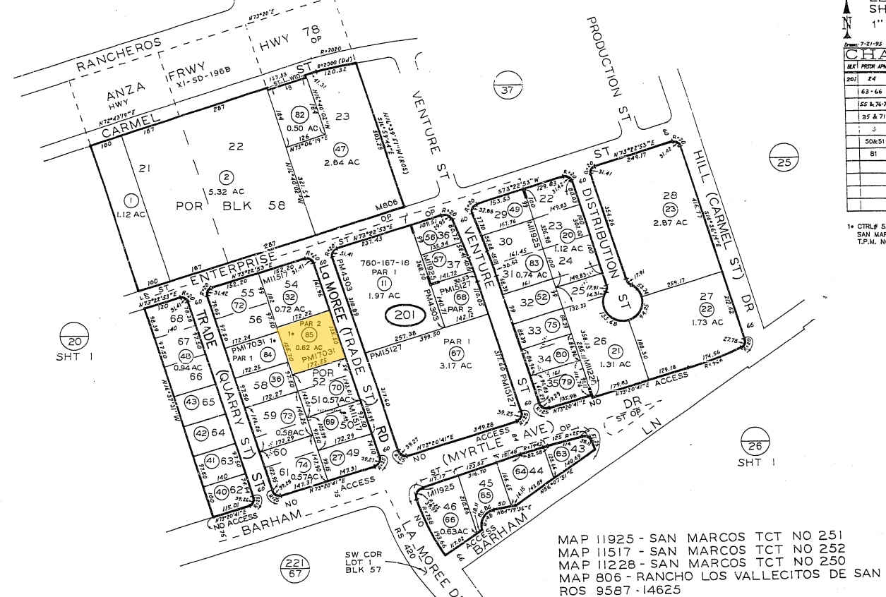 244 La Moree Rd, San Marcos, CA à louer Plan cadastral– Image 1 sur 5