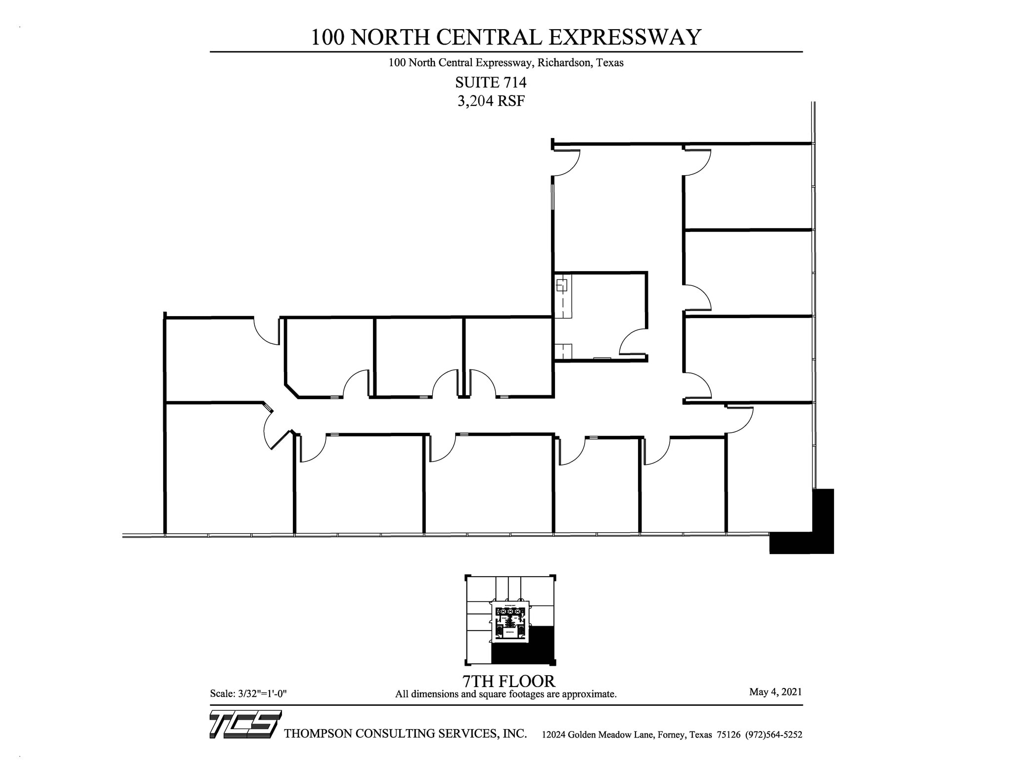 100 N Central Expy, Richardson, TX à louer Plan d’étage– Image 1 sur 5