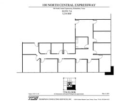 100 N Central Expy, Richardson, TX à louer Plan d’étage– Image 1 sur 5