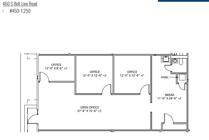 350 S Belt Line Rd, Irving, TX à louer Plan d’étage– Image 1 sur 1
