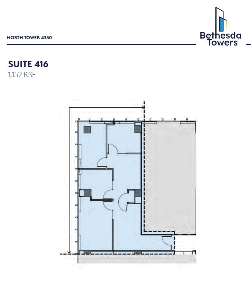 4340 East-West Hwy, Bethesda, MD à louer Plan d’étage– Image 1 sur 1