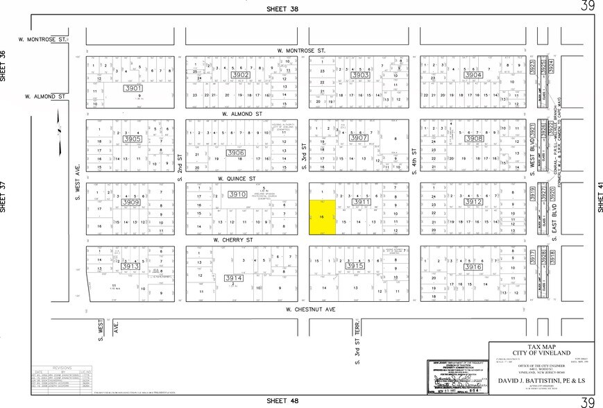 515 S 3rd St, Vineland, NJ à vendre - Plan cadastral – Image 2 sur 2