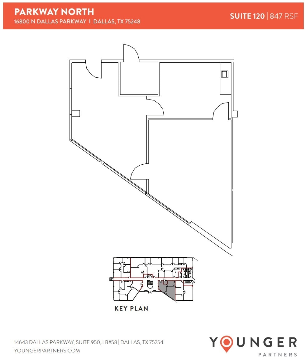 16800 N Dallas Pky, Dallas, TX à louer Plan d’étage– Image 1 sur 1
