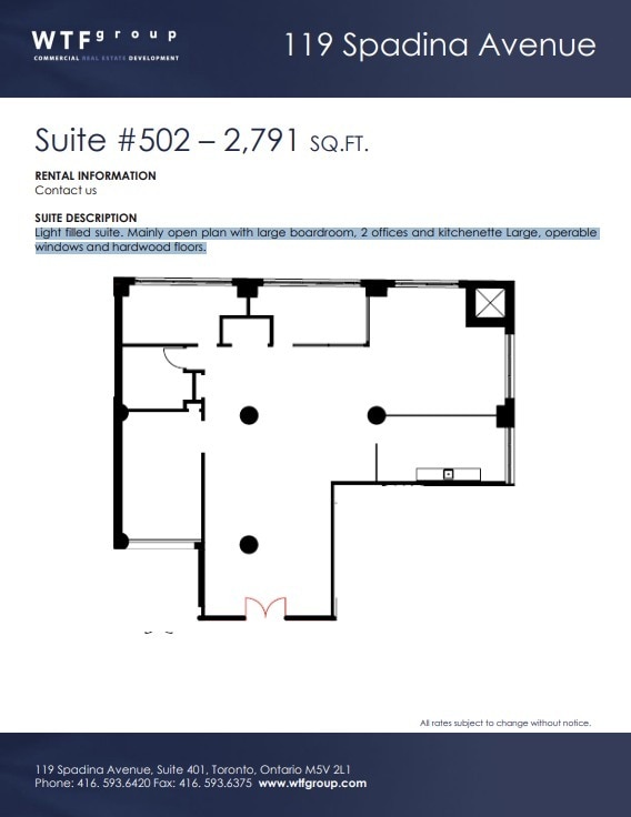 119 Spadina Ave, Toronto, ON à vendre Plan d’étage– Image 1 sur 5