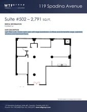 119 Spadina Ave, Toronto, ON à vendre Plan d’étage– Image 1 sur 5