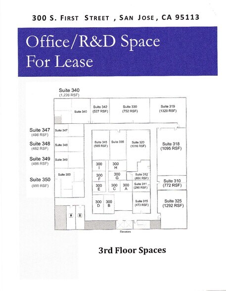 300-322 S 1st St, San Jose, CA à louer - Plan d’étage – Image 2 sur 4