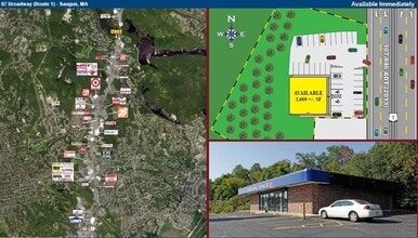 87 Broadway, Saugus, MA - Vue aérienne vue de carte