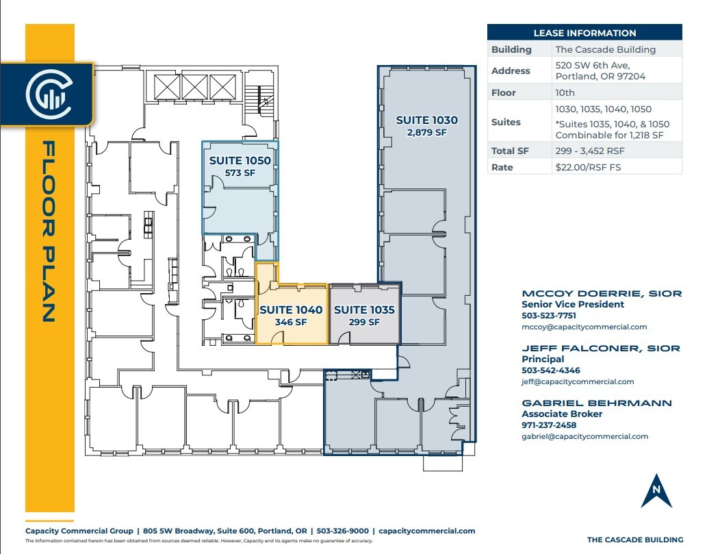 520-538 SW 6th Ave, Portland, OR à louer Plan d’étage– Image 1 sur 1