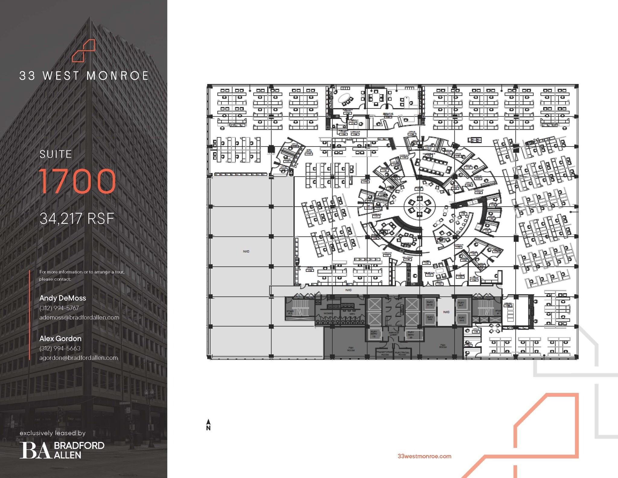 33 W Monroe St, Chicago, IL à louer Plan d’étage– Image 1 sur 3