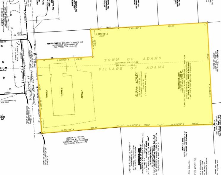 71 N Main St, Adams, NY à vendre - Plan cadastral – Image 2 sur 2