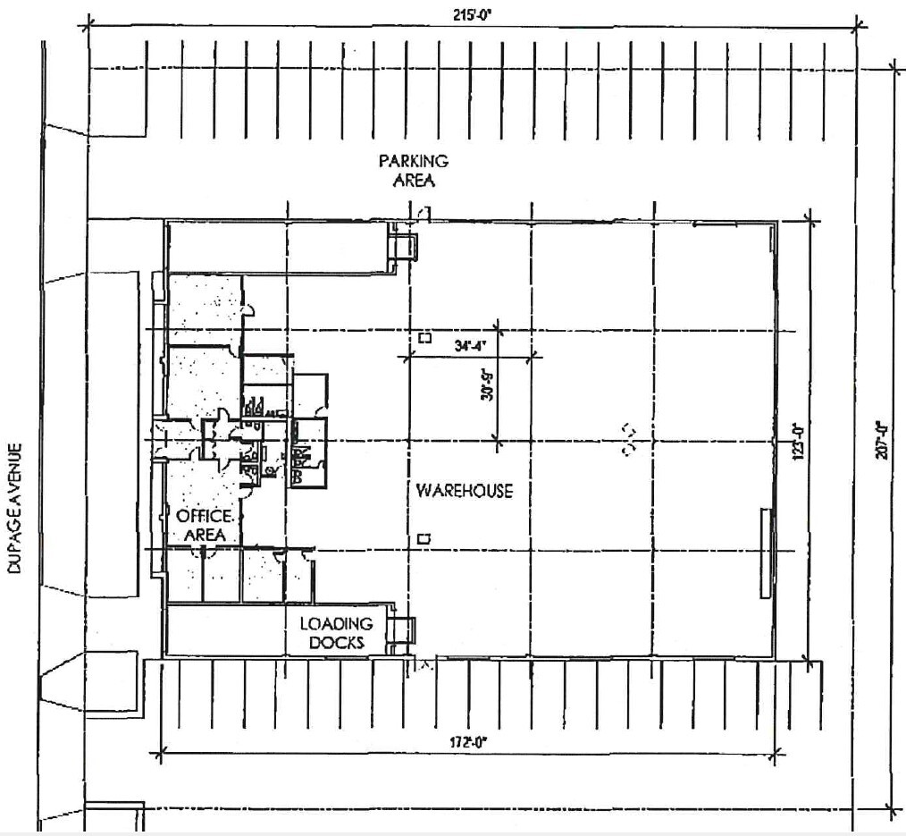 961 N Du Page Ave, Lombard, IL à louer Plan d’étage– Image 1 sur 1