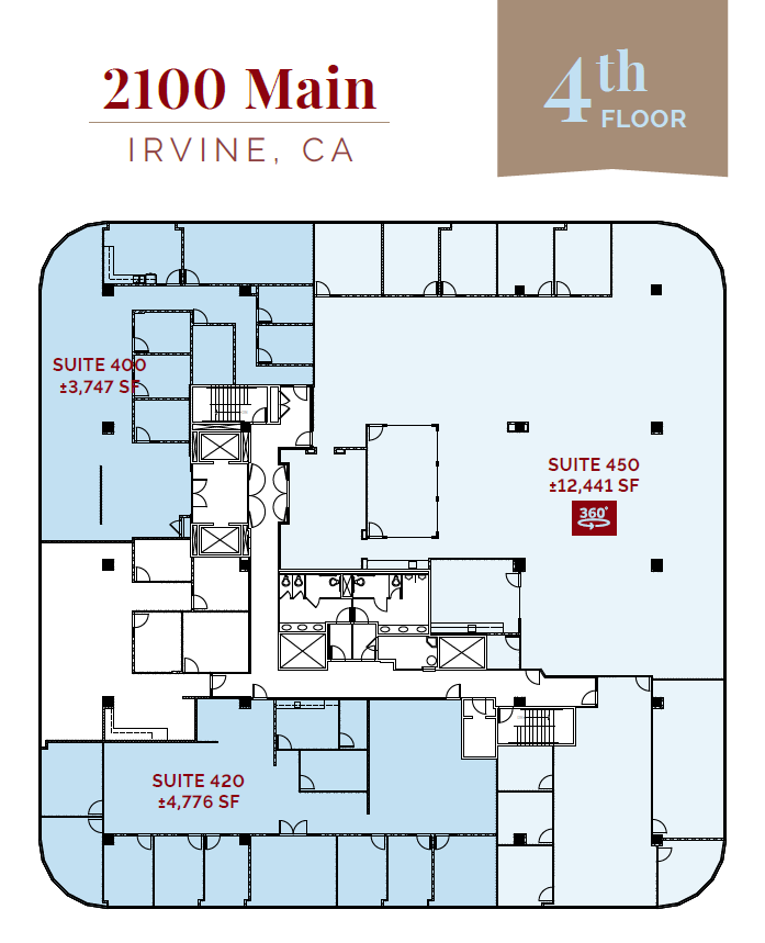 2100 Main St, Irvine, CA à louer Plan d’étage– Image 1 sur 1