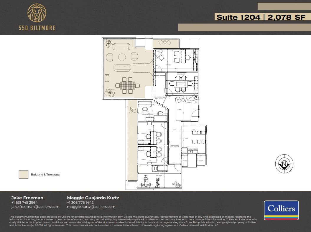 550 Biltmore Way, Coral Gables, FL à louer Plan d’étage– Image 1 sur 1
