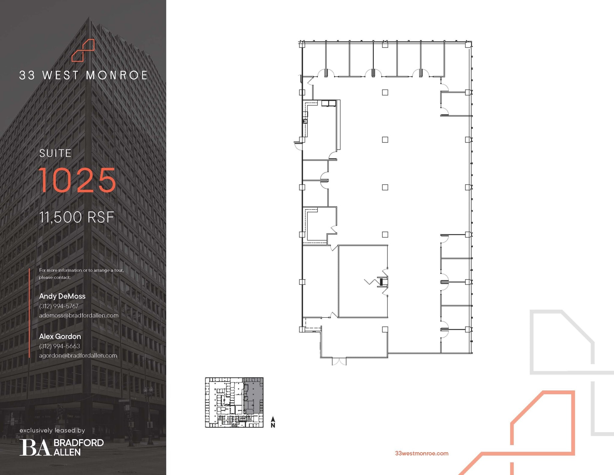 33 W Monroe St, Chicago, IL à louer Plan d’étage– Image 1 sur 6