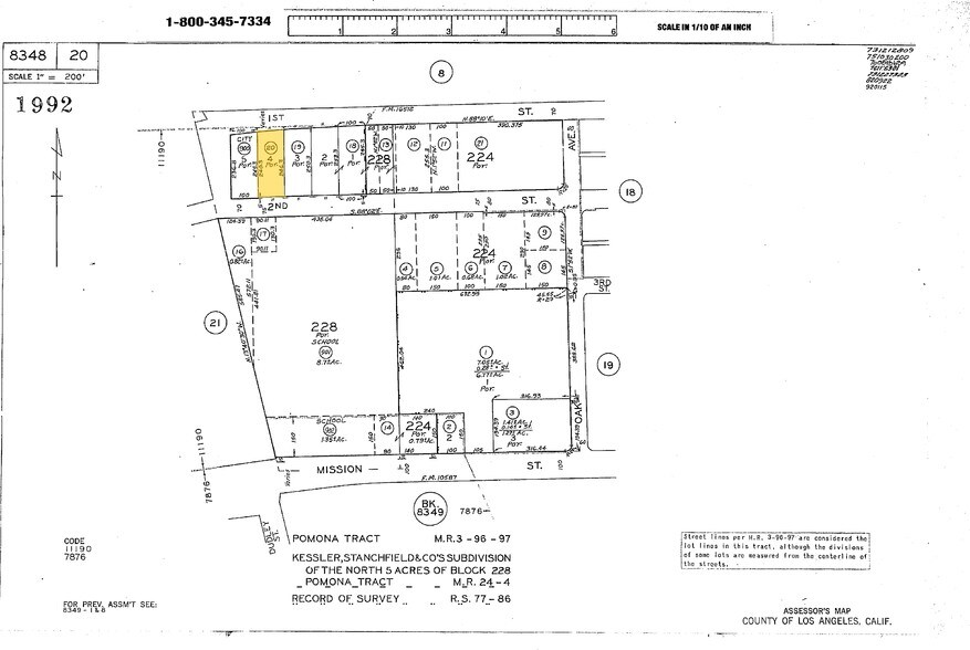 1573 W 2nd St, Pomona, CA à vendre - Plan cadastral – Image 3 sur 3