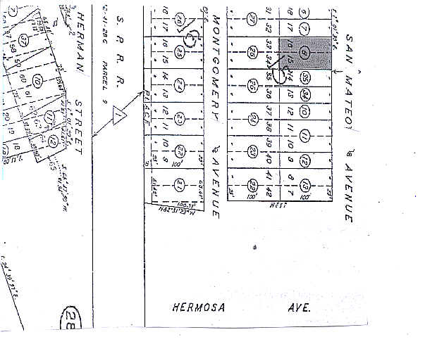 1041 San Mateo Ave, San Bruno, CA à louer - Plan cadastral – Image 2 sur 14