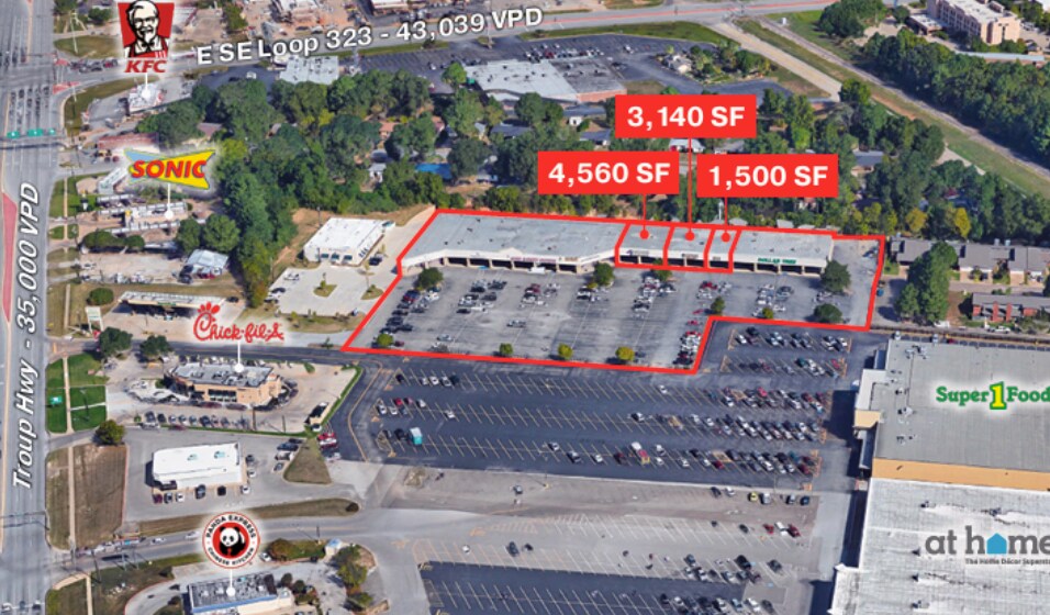 3826-3900 Troup Hwy, Tyler, TX à louer - Photo de l’immeuble – Image 3 sur 11