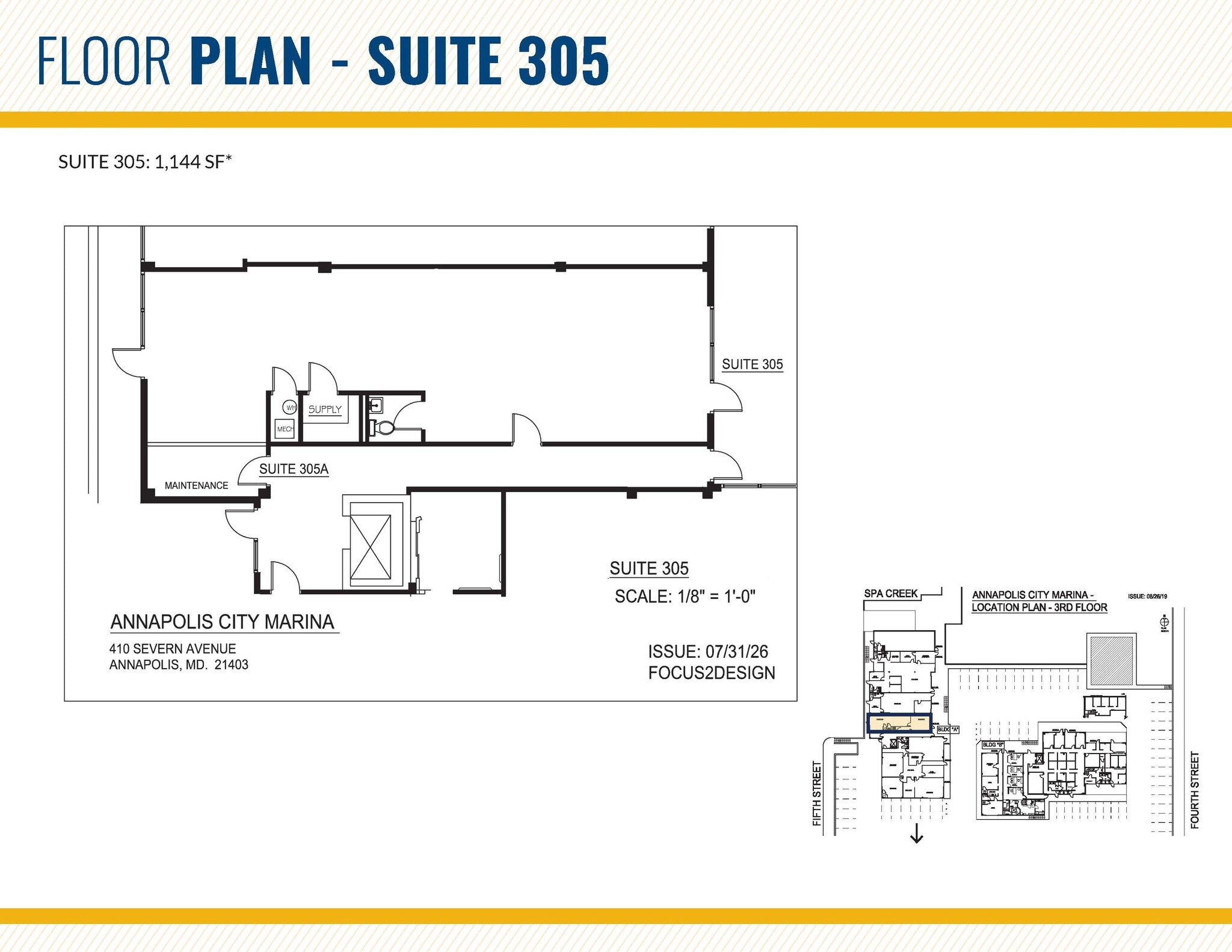 400-410 Severn Ave, Annapolis, MD à louer Plan d’étage– Image 1 sur 1