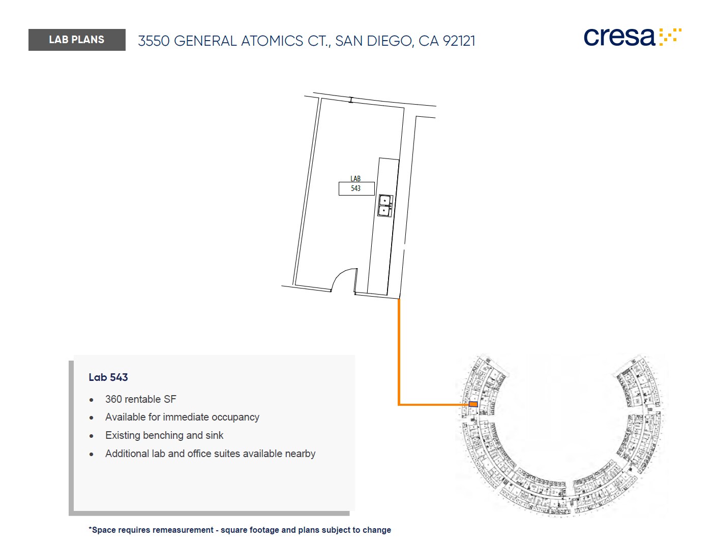 3550 General Atomics Ct, San Diego, CA à louer Plan d’étage– Image 1 sur 1