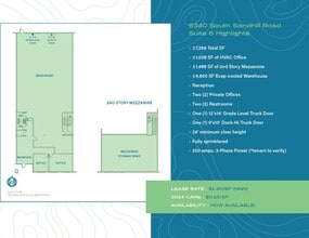 6320 S Sandhill Rd, Las Vegas, NV à louer Plan d’étage– Image 1 sur 1