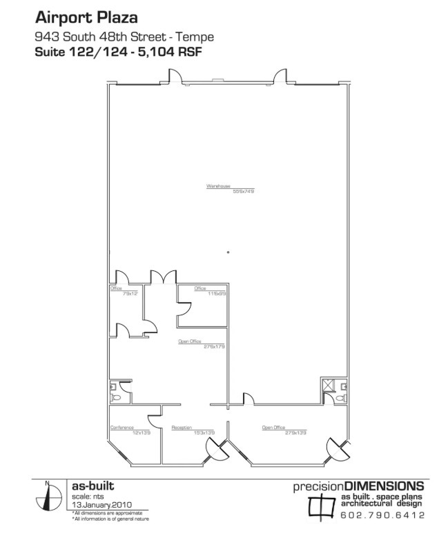 939 S 48th St, Tempe, AZ à louer Plan d’étage– Image 1 sur 1