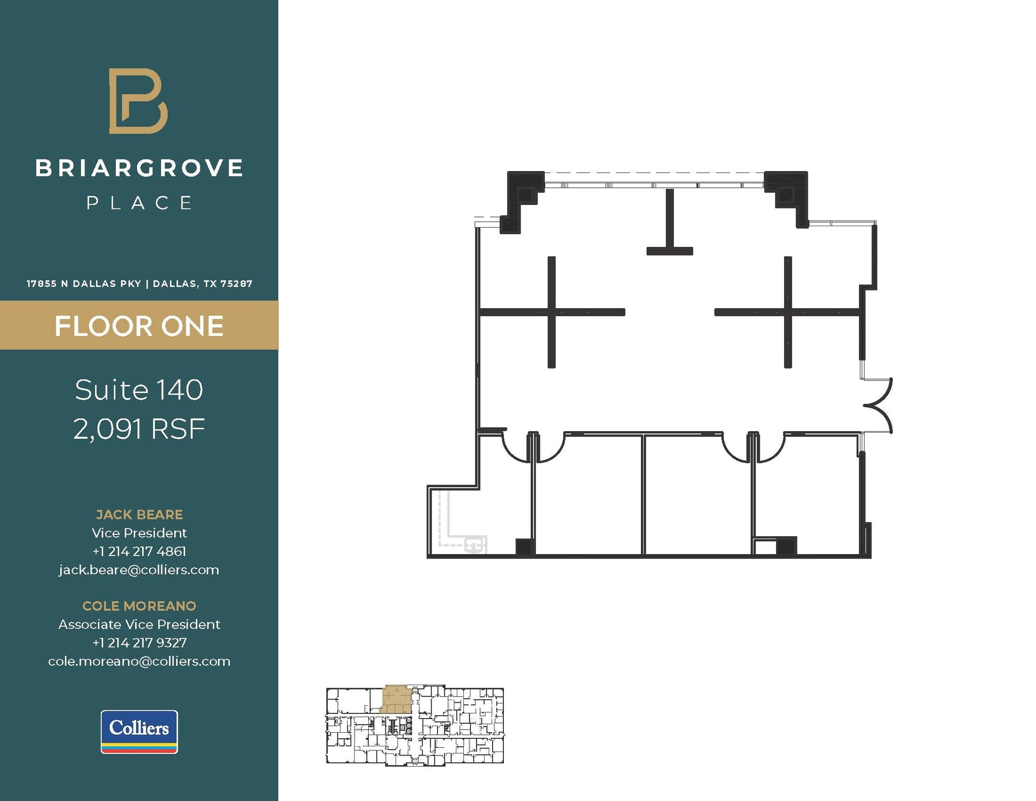17855 N Dallas Pky, Dallas, TX à louer Plan d’étage– Image 1 sur 1
