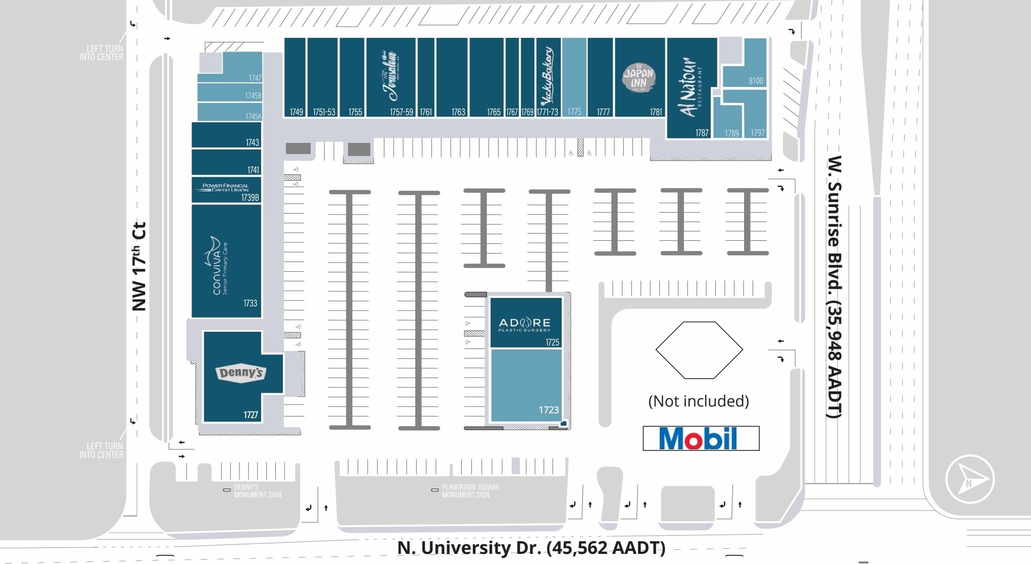 1727-1797 N University Dr, Plantation, FL à louer Plan de site– Image 1 sur 1