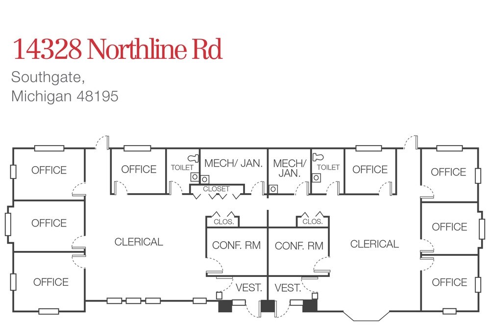 14328 Northline Rd, Southgate, MI à vendre Plan d’étage– Image 1 sur 1