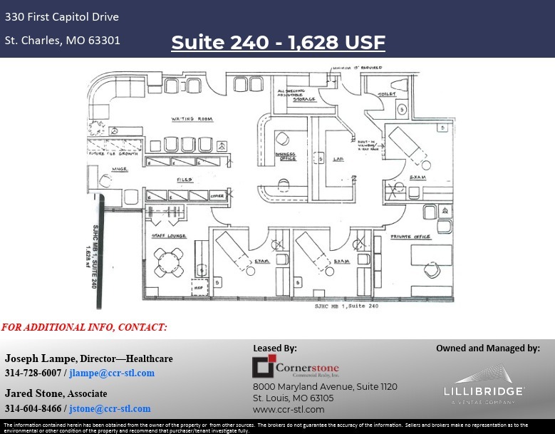 330 First Capitol Dr, Saint Charles, MO à louer Plan d’étage– Image 1 sur 1