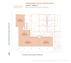 2601 E Chapman Ave, Fullerton, CA à louer Plan d’étage– Image 2 sur 2