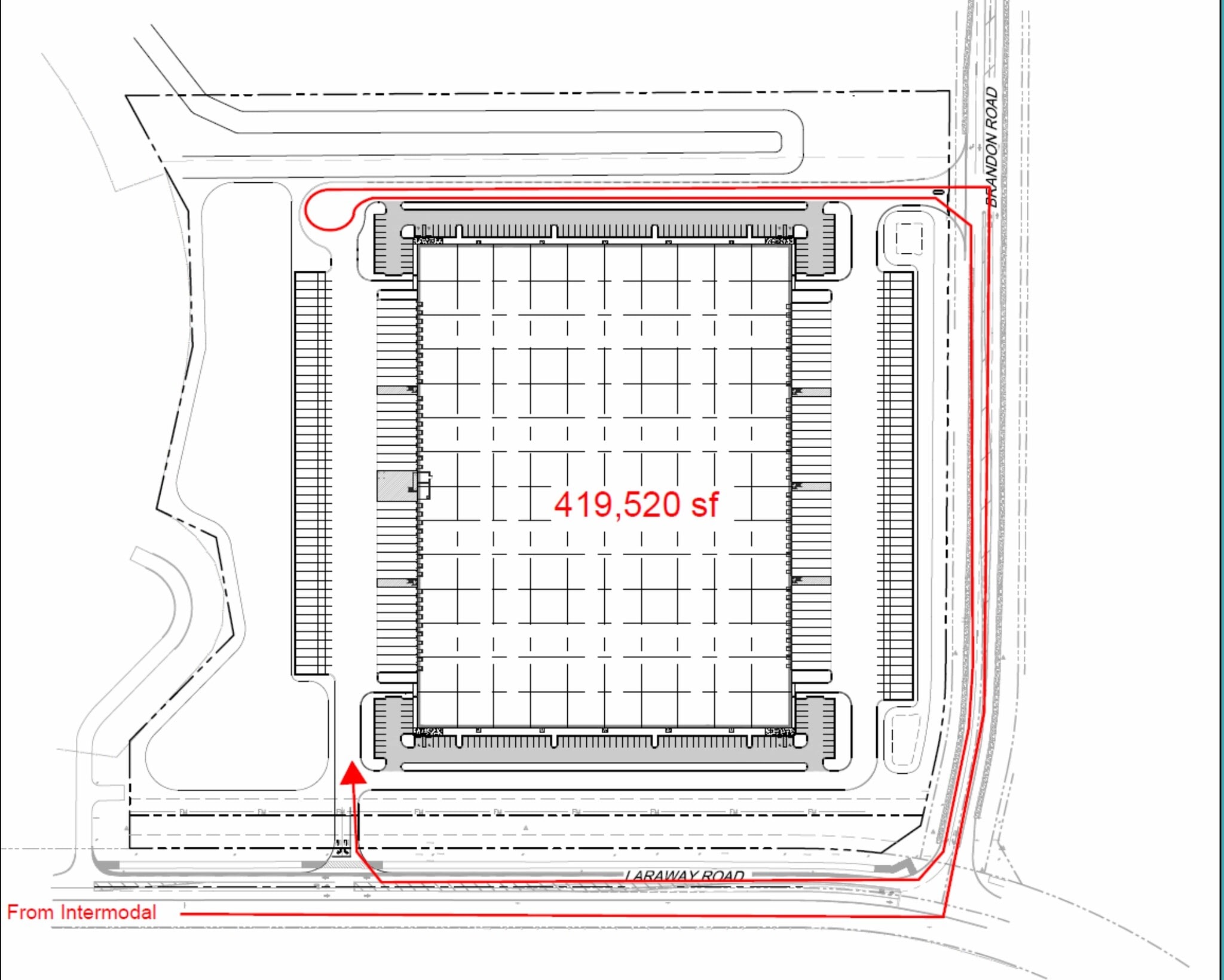 1851 Brandon Rd, Joliet, IL à louer Plan de site– Image 1 sur 1