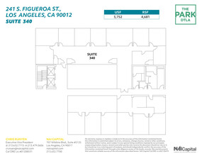 261 S Figueroa St, Los Angeles, CA à louer Plan d’étage– Image 1 sur 1