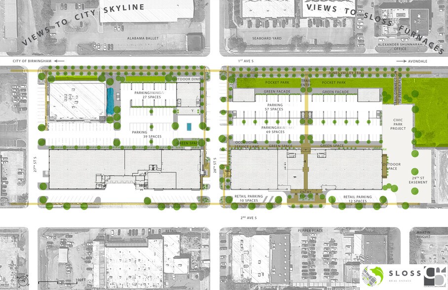 2810-2820 2nd Ave S, Birmingham, AL à louer - Plan de site – Image 3 sur 8