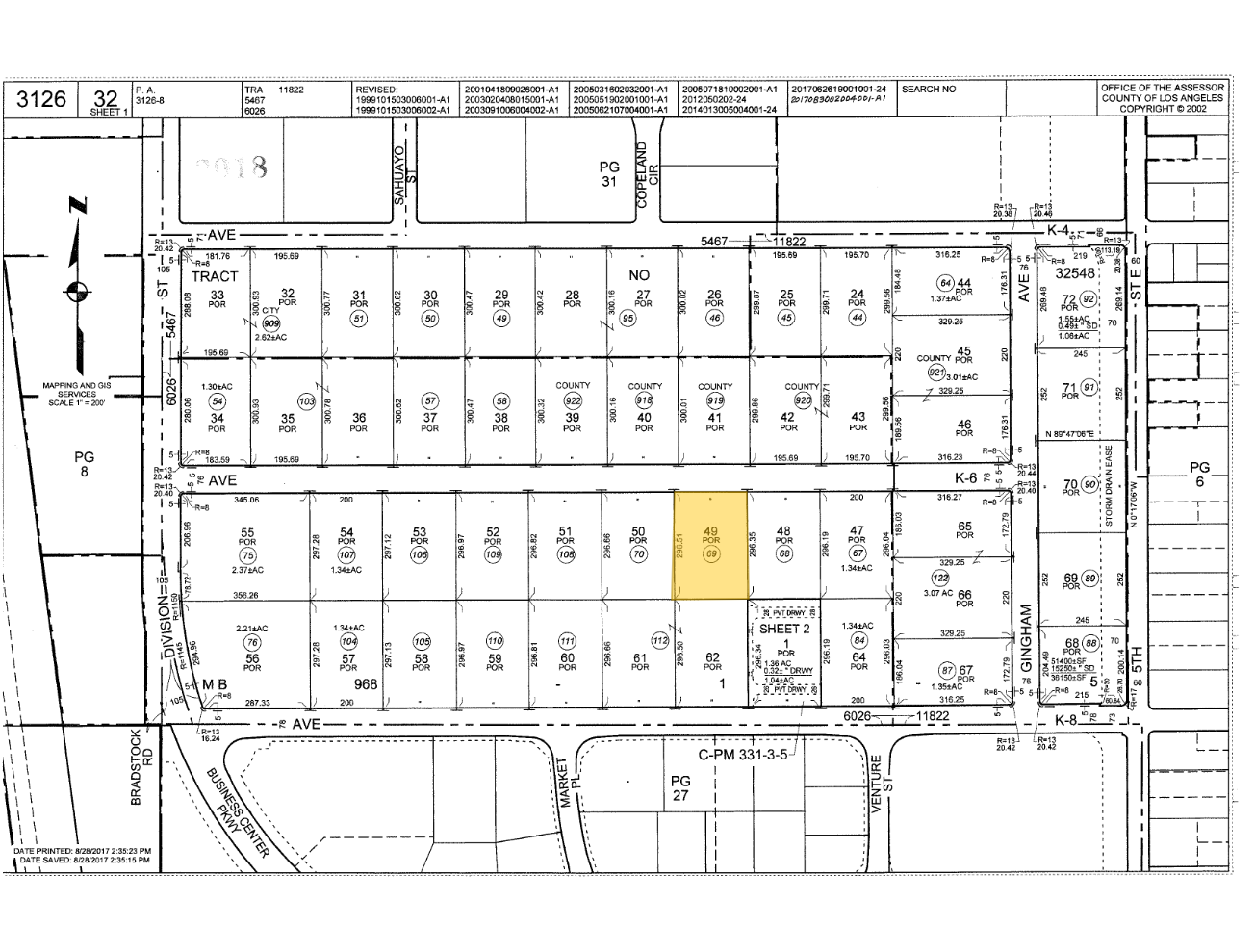 314-320 E Avenue K6, Lancaster, CA à vendre Plan cadastral– Image 1 sur 2